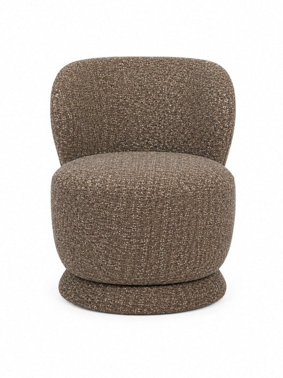 Orla Hazelnut Chenille Swivel Accent Chair – alternate view