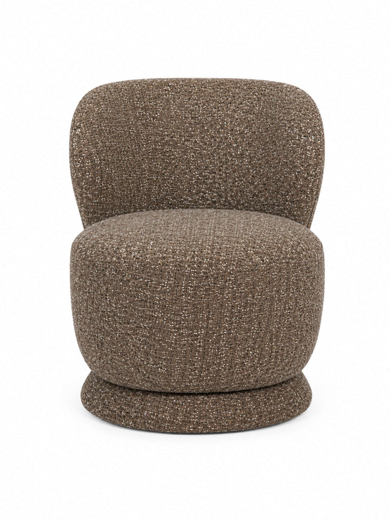 Orla Hazelnut Chenille Swivel Accent Chair – alternate view