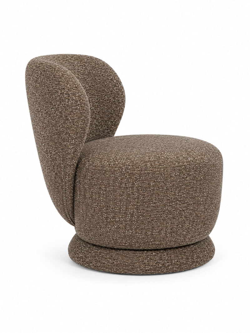 Orla Hazelnut Chenille Swivel Accent Chair – alternate view