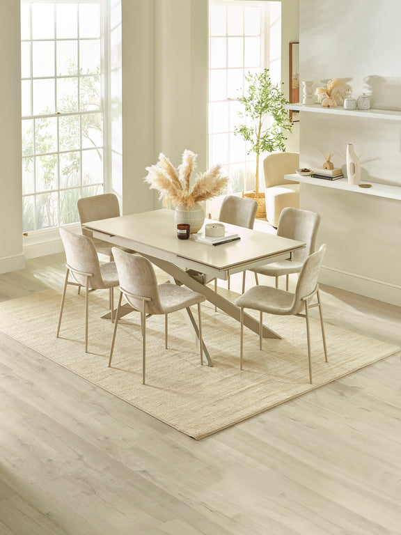 Osaka Stone Effect 160–200cm Rectangular Extending 6–8 Seater Dining Table – alternate view
