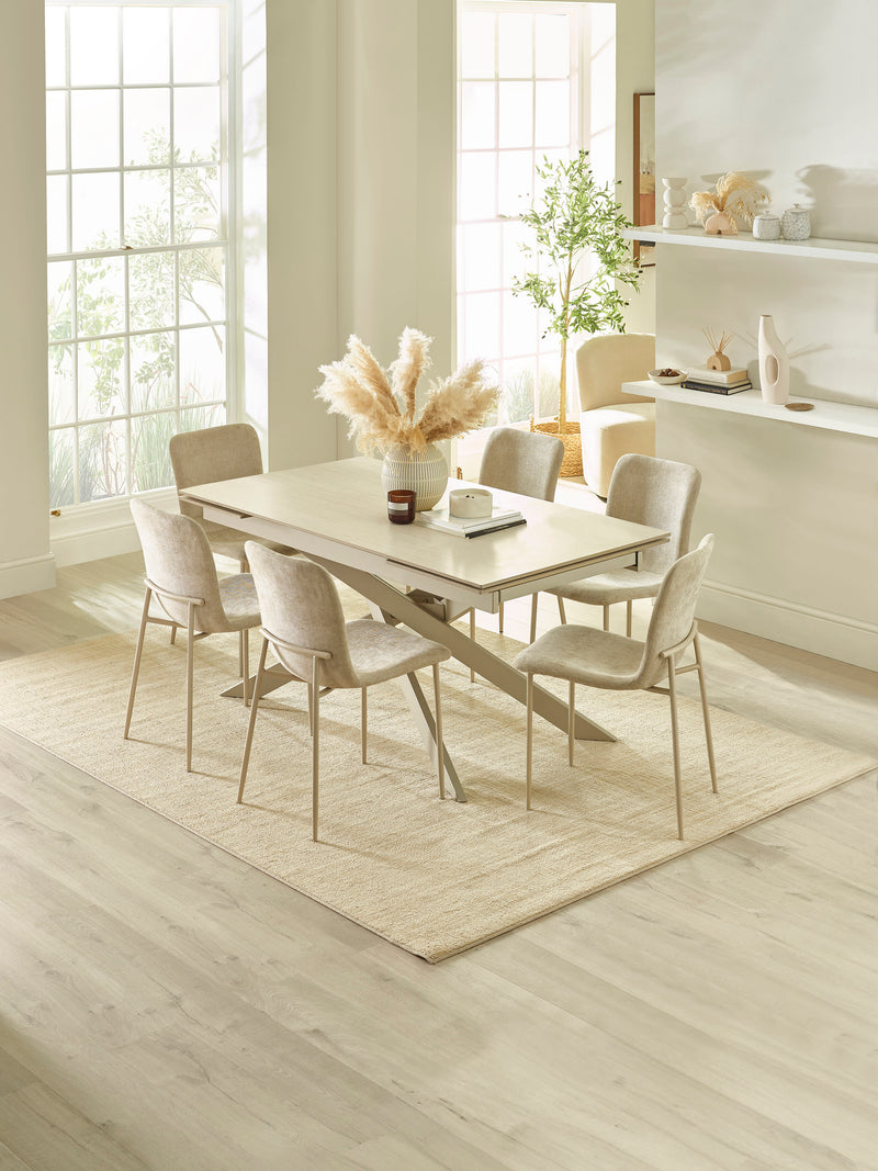 Osaka Stone Effect 160–200cm Rectangular Extending 6–8 Seater Dining Table – alternate view