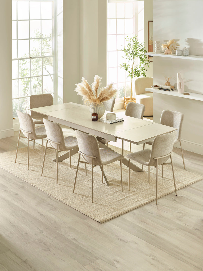 Osaka Stone Effect 160–200cm Rectangular Extending 6–8 Seater Dining Table – alternate view