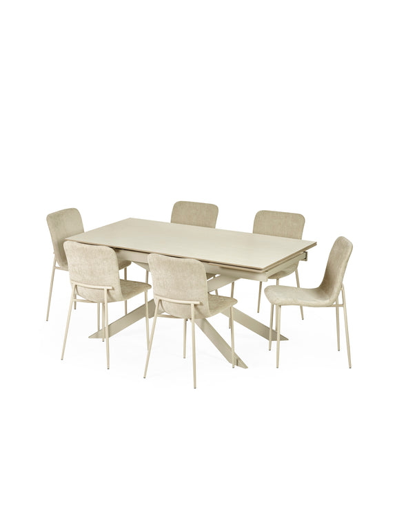 Osaka Stone Effect 160–200cm Rectangular Extending 6–8 Seater Dining Table – alternate view