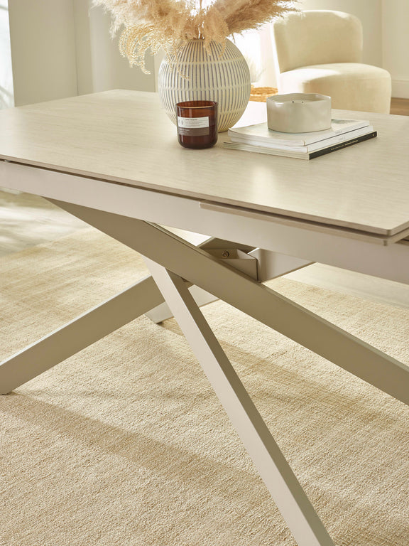 Osaka Stone Effect 160–200cm Rectangular Extending 6–8 Seater Dining Table – alternate view