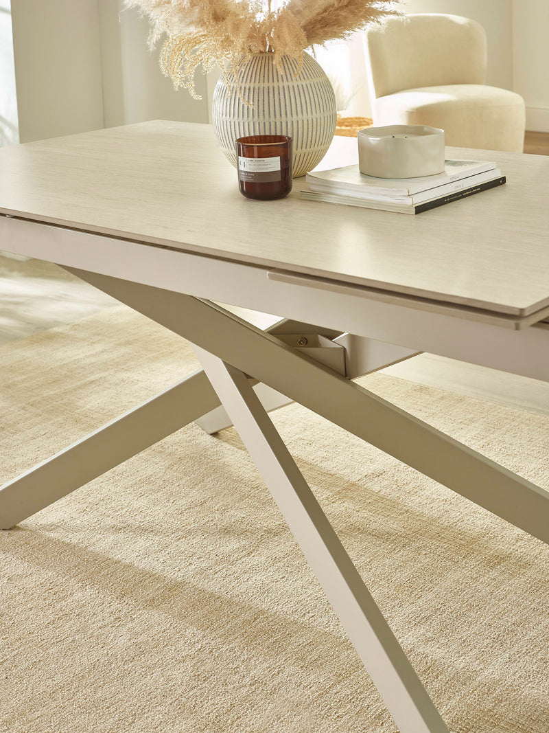 Osaka Stone Effect 160–200cm Rectangular Extending 6–8 Seater Dining Table – alternate view