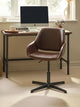 Parker Brown Faux Leather Upholstered Swivel Office Chair – main view
