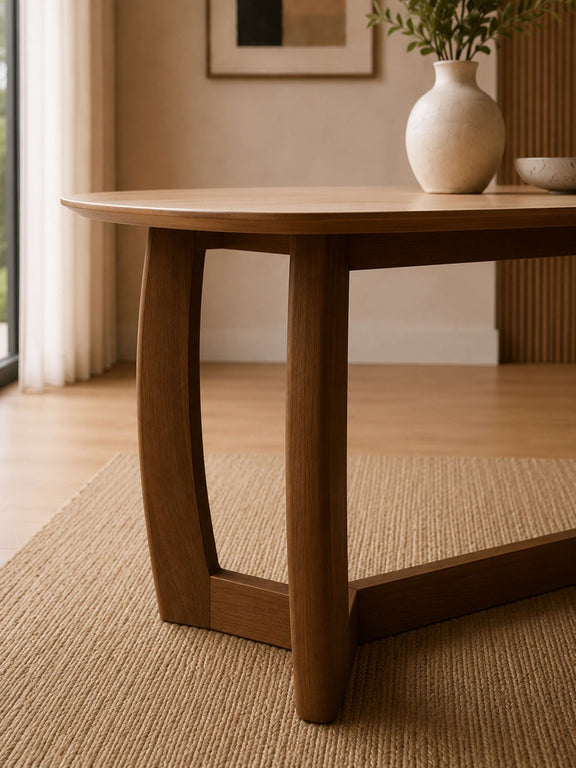 Portland 180cm Walnut & Natural Stone Dining Table – 4–6 Seater – alternate view