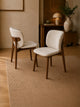 Portland Cream Chenille Dining Chairs – Set of 2 – styled room view