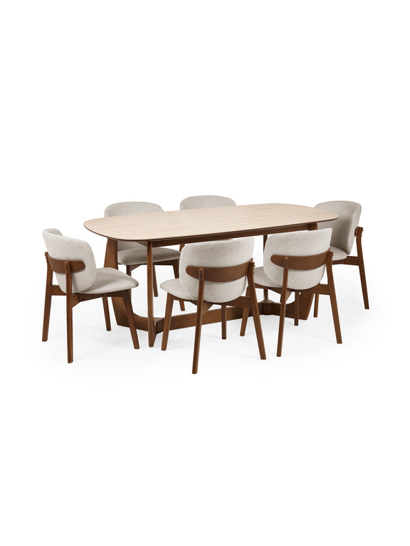 Portland Cream Chenille Dining Chairs – Set of 2 – alternate view