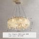 frosted glass ring chandelier detail