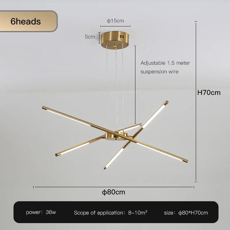 Contemporary starburst ceiling light dining room