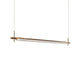 Black long bar LED pendant light for dining table