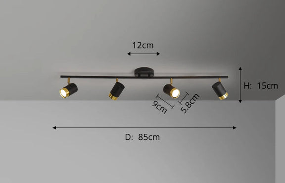 Minimalist LED strip spotlight light for living room