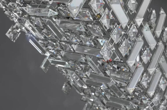 Decorative linear crystal chandelier for kitchen island lighting