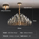 Gold LED crystal pendant chandelier living room