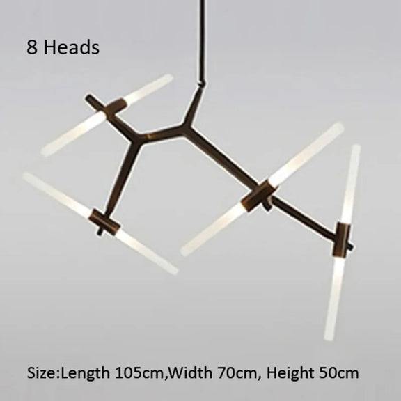 Loft style sputnik chandelier modern interior