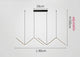 Black zig-zag LED hanging light with adjustable suspension