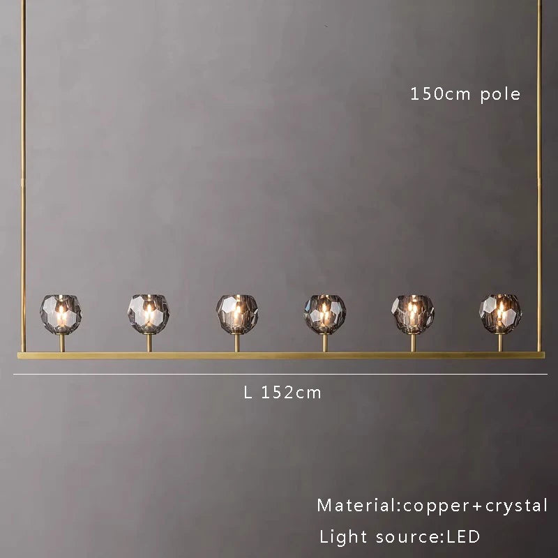 Luxury LED crystal pendant light for kitchen island