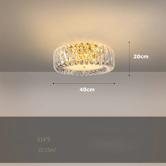 Dimmable LED glass ceiling light modern interior