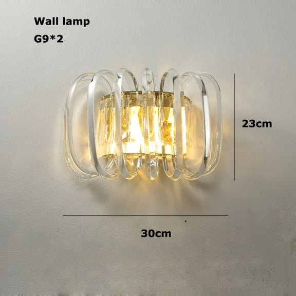 Modern clear glass chandelier for dining room