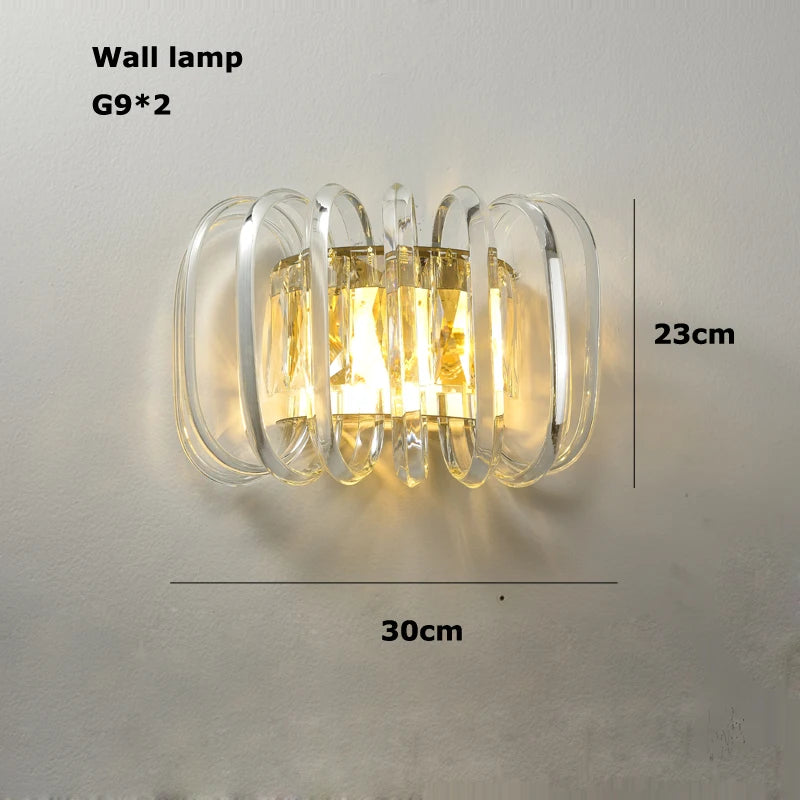 Modern clear glass chandelier for dining room