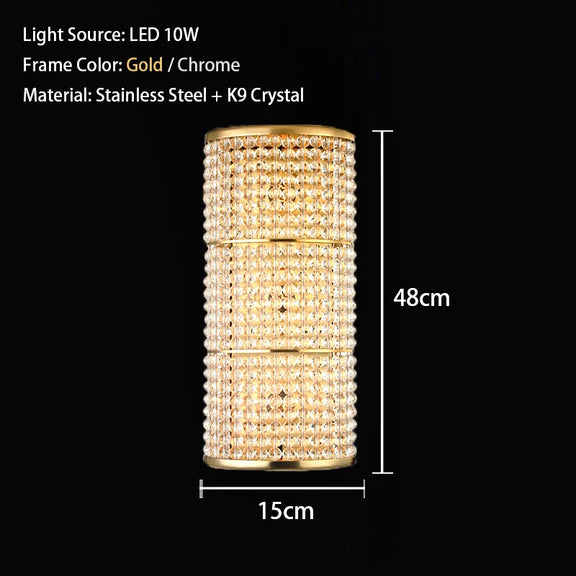 luxury crystal ring light living room