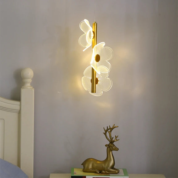 Scandinavian flower pendant light bedside decor