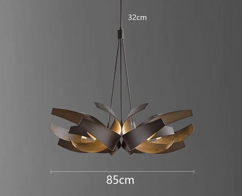 Designer alloy chandelier contemporary living room
