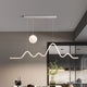minimalist wave pendant lamp kitchen island