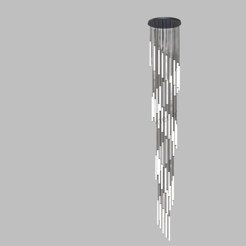 Architectural vertical LED chandelier foyer lighting