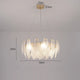 Modern feather glass chandelier bedroom lighting