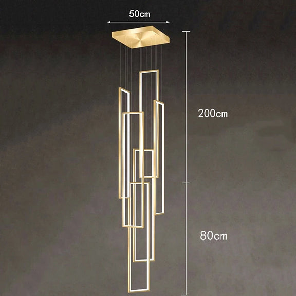 Contemporary staircase pendant light architectural design