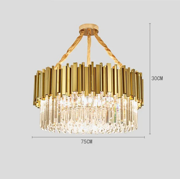 Contemporary gold chandelier for dining room