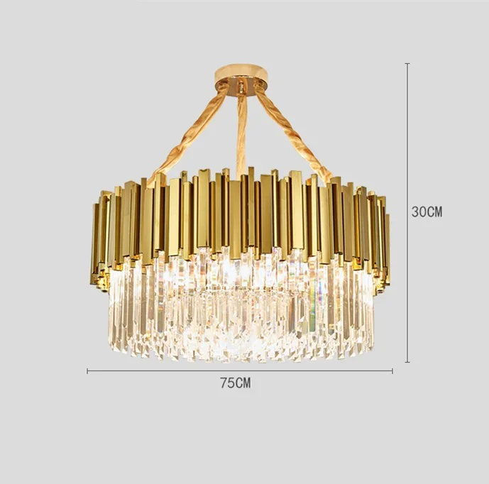 Contemporary gold chandelier for dining room