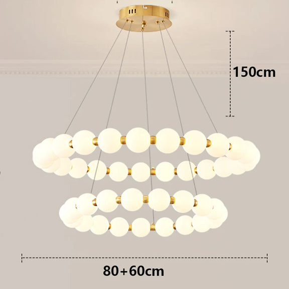 contemporary orb chandelier dining room