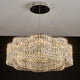 Modern LED crystal chandelier wave design