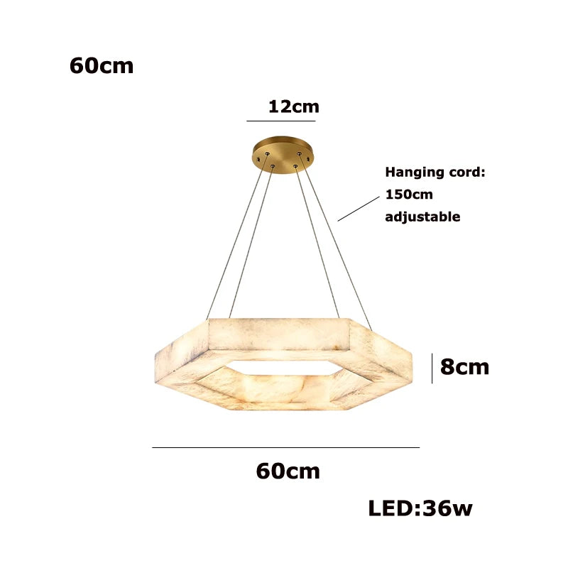 Contemporary marble LED ceiling light modern design