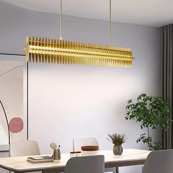 Minimalist linear LED chandelier bar lighting