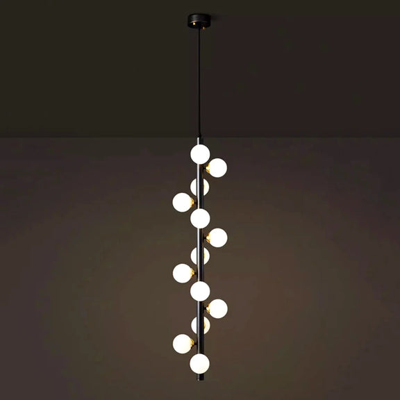 Luxury Nordic globe pendant tall ceiling interior