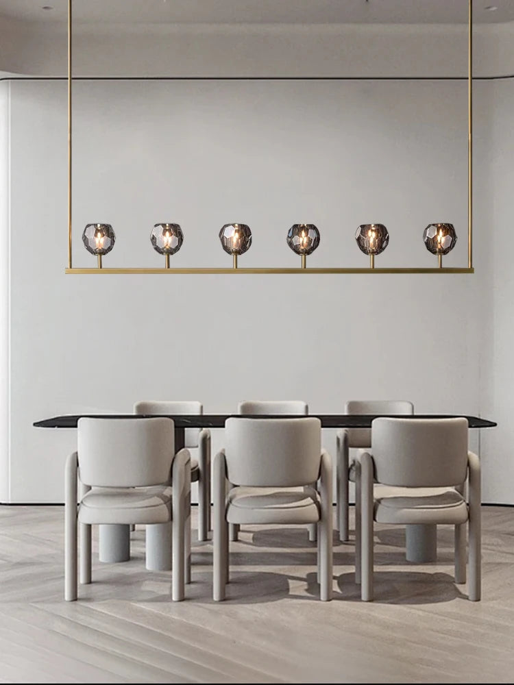 Designer crystal copper pendant light for kitchen island