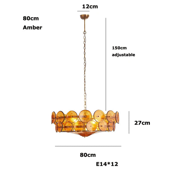 Decorative stained-glass ceiling light for living room