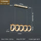 Modern gold ring pendant light kitchen island
