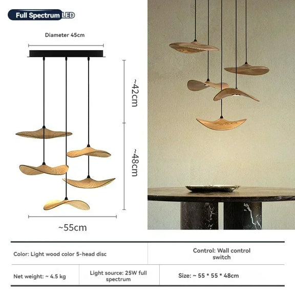 Luxury wooden craft chandelier hotel lobby