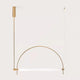 Black semi arc LED pendant light office ceiling