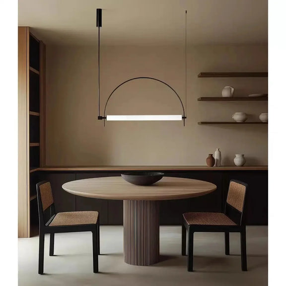Minimalist semi circle LED chandelier modern dining
