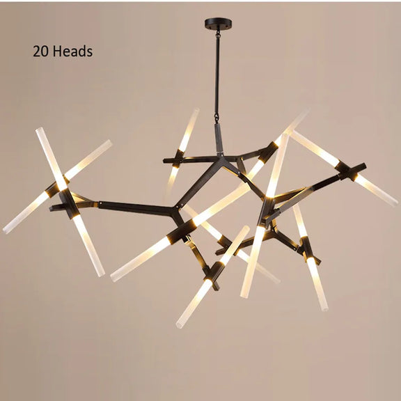 Branch sputnik LED chandelier industrial loft lighting
