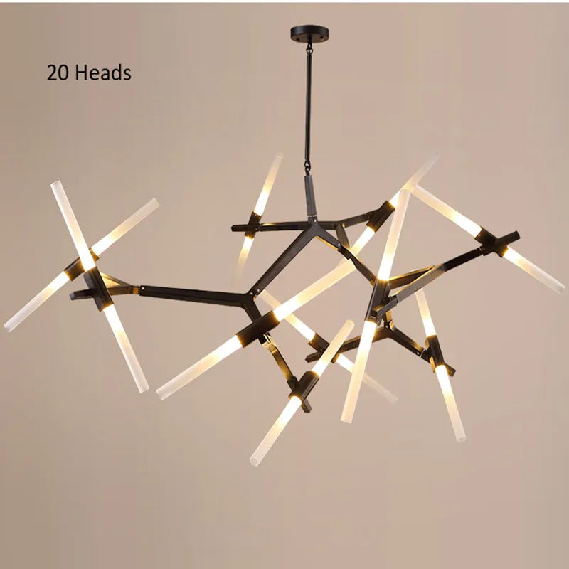 Branch sputnik LED chandelier industrial loft lighting