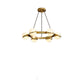 Designer linear disc chandelier modern interior
