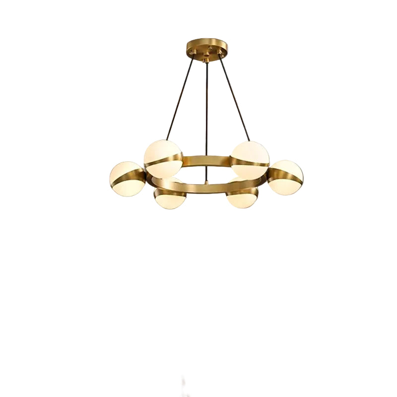 Designer linear disc chandelier modern interior