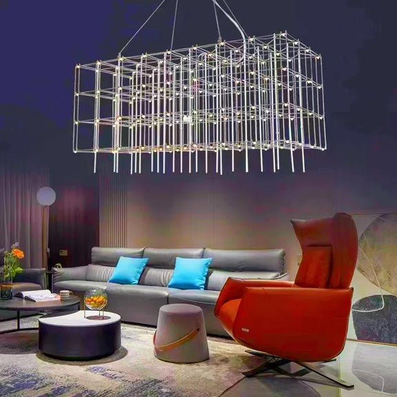 Infinity Matrix LED wireframe chandelier